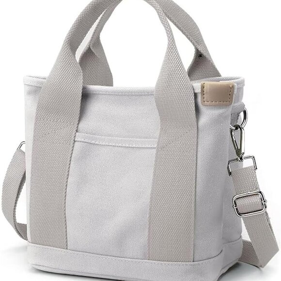 Jewelry - Canvas Tote Bag for Women,Small Totes Bags with Zipper Cute Crossbody Purse with